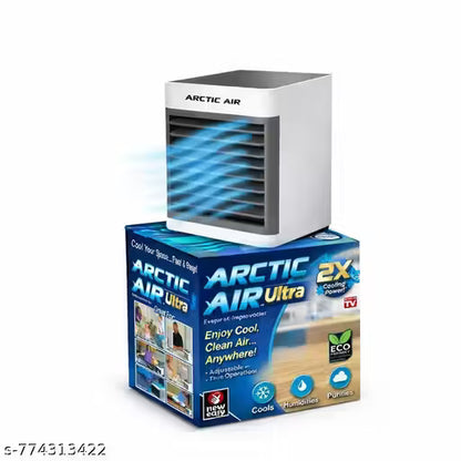 Ultra Mini Air Cooler, Portable USB Room Cooler, Desktop Cooling Fan with Water Tank, 3 Speed Models, LED Night Light, Mini Cooler For Home, Travel and Office